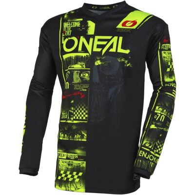 O'Neal Element Attack V.23 Motocross Jersey Svart Gul O'Neal Element Attack V.23 Motocross Jersey Svart Gul