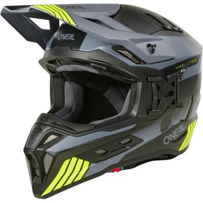 Casco Motocross O'Neal - EX-SRS Hitch - Nero Grigio Giallo Neon - Enduro Casco Motocross O'Neal - EX-SRS Hitch - Nero Grigio Giallo Neon - Enduro