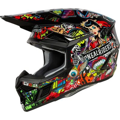 Casco Motocross multicolore O'Neal 3SRS Crank - Attrezzatura MX Casco Motocross multicolore O'Neal 3SRS Crank - Attrezzatura MX