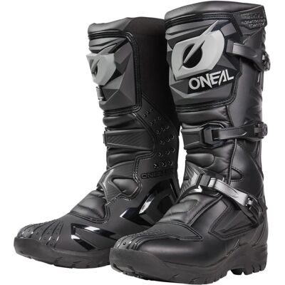 Bottes de motocross Noires RSX Adventure - Taille 48 - Publicité Bottes de motocross Noires RSX Adventure - Taille 48 - Publicité