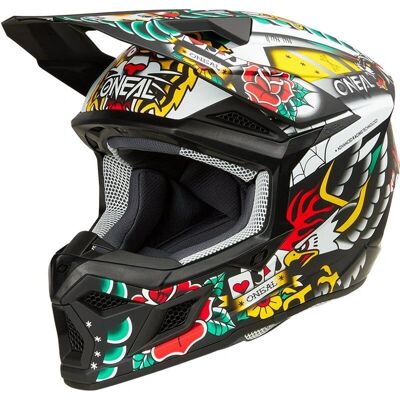 ONEAL MOTO Helmet 3SRS Inked Junior Multicolor - Helmet ONEAL MOTO Helmet 3SRS Inked Junior Multicolor - Helmet