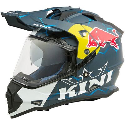 Casco Moto ADV Red Bull 1.0 - Turismo/Avventura, Blu/Bianco, L Casco Moto ADV Red Bull 1.0 - Turismo/Avventura, Blu/Bianco, L
