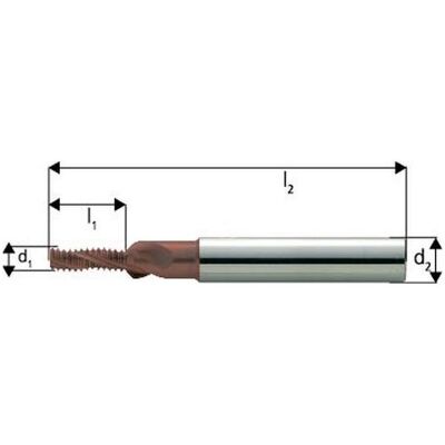 Fresa de roscas internas GFS en carburo - M6, paso 1,00 mm Fresa de roscas internas GFS en carburo - M6, paso 1,00 mm