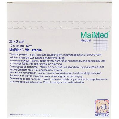 MaiMed GmbH Vlieskompressen steril 10x10 cm - Medical Compress MaiMed GmbH Vlieskompressen steril 10x10 cm - Medical Compress