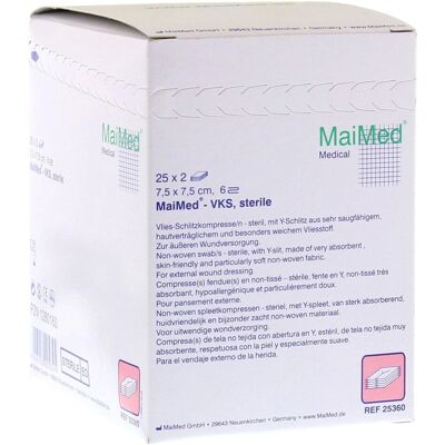 MaiMed Sterile Vlies-Schlitzkompressen 7,5x7,5cm - Wundversorgung MaiMed Sterile Vlies-Schlitzkompressen 7,5x7,5cm - Wundversorgung