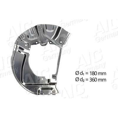 AIC Bmw 5 Voorkant Rechts Aluminium Remschijf Bescherming - Remschijf AIC Bmw 5 Voorkant Rechts Aluminium Remschijf Bescherming - Remschijf