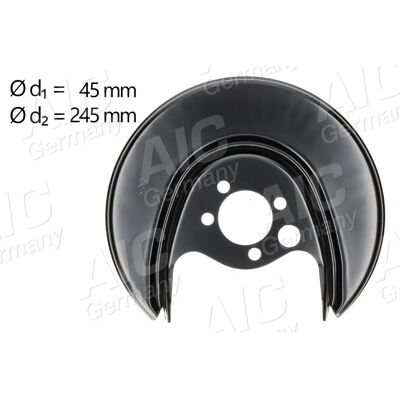 AIC jarrunsuojus - Takana oikea terästä sinkitty 232mm AIC jarrunsuojus - Takana oikea terästä sinkitty 232mm