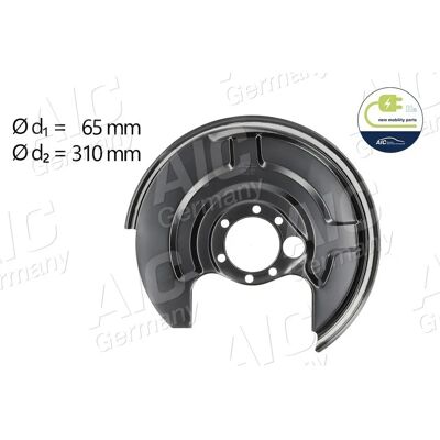 Audi Bremseskjold - 245mm, Bakaksel Venstre - Beskyttelse for Bremseskive Audi Bremseskjold - 245mm, Bakaksel Venstre - Beskyttelse for Bremseskive