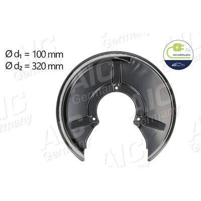 Aic Bremsscheiben Schutz - Hinterachse rechts - Verzinkter Stahl Aic Bremsscheiben Schutz - Hinterachse rechts - Verzinkter Stahl