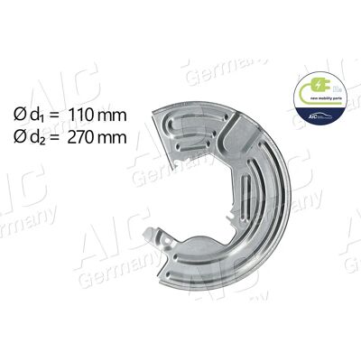AIC 71415 Gepoedercoat remschijf en spatbord - Bescherming voor Renault AIC 71415 Gepoedercoat remschijf en spatbord - Bescherming voor Renault