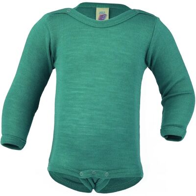 Engel Bio-Schurwolle Seide Baby Body Grün - Baby Body Engel Bio-Schurwolle Seide Baby Body Grün - Baby Body