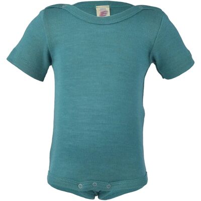 ENGEL Baby-Body - Türkis - Kurzarm - ESSENTIAL UNI mit Seide - 74/80 ENGEL Baby-Body - Türkis - Kurzarm - ESSENTIAL UNI mit Seide - 74/80