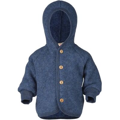 Veste en laine polaire Engel en bleu melange - Manteau - Publicité Veste en laine polaire Engel en bleu melange - Manteau - Publicité