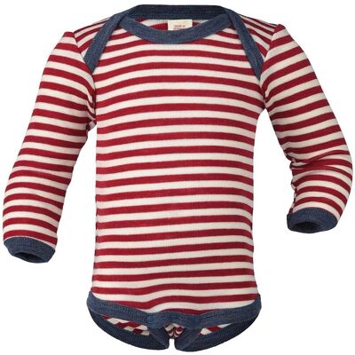 Engel Natur Baby Body Bio Merinowolle rot-geringelt Gr.86/92 - Baby Body Engel Natur Baby Body Bio Merinowolle rot-geringelt Gr.86/92 - Baby Body