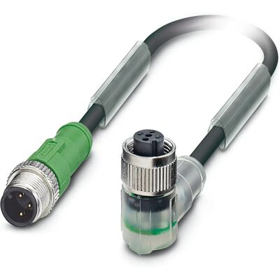 Phoenix Contact 1546576 sensor/actuator kabel - 1m, M12, Zwart Phoenix Contact 1546576 sensor/actuator kabel - 1m, M12, Zwart
