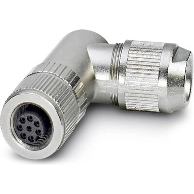 Phoenix Contact 1553666 Sensor/Actuator M12-kontakt - 8-polig, Vinklad, Nickel Phoenix Contact 1553666 Sensor/Actuator M12-kontakt - 8-polig, Vinklad, Nickel