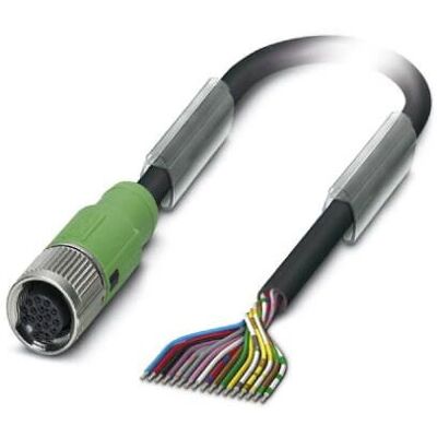 Phoenix 1555350 sensor/aktuator-kabel - 3m, svart, M12 Phoenix 1555350 sensor/aktuator-kabel - 3m, svart, M12
