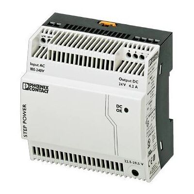 Strömförsörjning Phoenix Contact STEP-PS/1AC/24DC/4.2 - 24V 100W DIN-skena Strömförsörjning Phoenix Contact STEP-PS/1AC/24DC/4.2 - 24V 100W DIN-skena