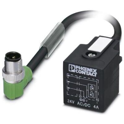 Phoenix Contact 1434963 sensor/aktuator kabel - 3m, M12, Svart Phoenix Contact 1434963 sensor/aktuator kabel - 3m, M12, Svart