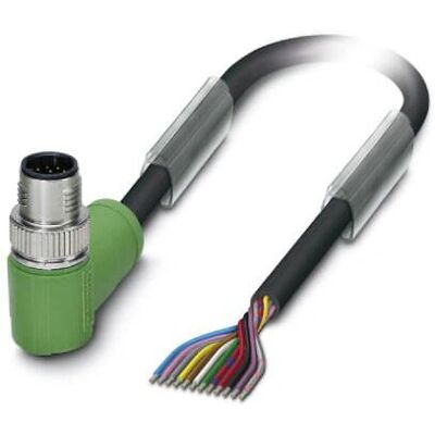Phoenix Contact 1430598 Sensor/Actuator Kabel - 12-polig, 5m, Vinklad M12, Svart Phoenix Contact 1430598 Sensor/Actuator Kabel - 12-polig, 5m, Vinklad M12, Svart