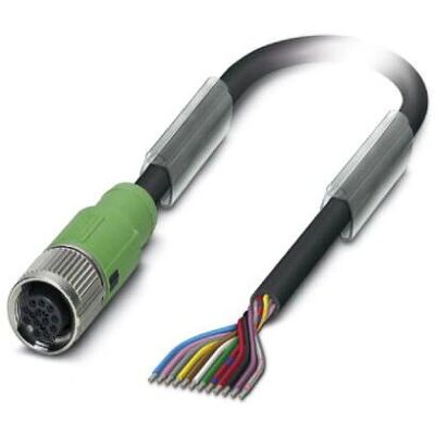 Phoenix Contact SAC-12P-10, 10m, Svart/Grön Sensor/Actuator Kabel Phoenix Contact SAC-12P-10, 10m, Svart/Grön Sensor/Actuator Kabel