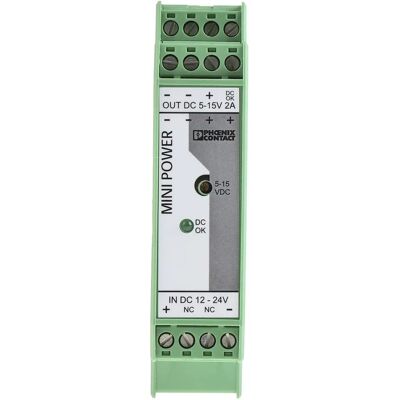Phoenix Contact MINI-PS-12-24DC DIN-Schienen-DC/DC-Wandler - 12-24V Eingang, 5-15V Ausgang, 30W Phoenix Contact MINI-PS-12-24DC DIN-Schienen-DC/DC-Wandler - 12-24V Eingang, 5-15V Ausgang, 30W