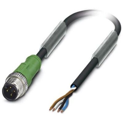 Phoenix Contact 1415588 Sensor/aktuatorkabel - 3m M12, 4-pol, svart Phoenix Contact 1415588 Sensor/aktuatorkabel - 3m M12, 4-pol, svart