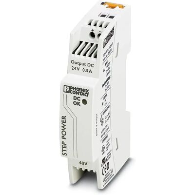 Strömförsörjning Phoenix Contact STEP-PS/48AC/24DC/0.5 - Skena DIN 24V/0.55A Strömförsörjning Phoenix Contact STEP-PS/48AC/24DC/0.5 - Skena DIN 24V/0.55A