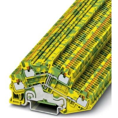 Terminal de doble nivel Phoenix Contact PTTBS 1,5/S-PE - Conexión Push-in, Verde/Amarillo Terminal de doble nivel Phoenix Contact PTTBS 1,5/S-PE - Conexión Push-in, Verde/Amarillo