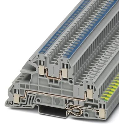 Phoenix Contact UTI2,5-PE/L/N Terminale per guida DIN - Grigio - 24A - Triplo livello Phoenix Contact UTI2,5-PE/L/N Terminale per guida DIN - Grigio - 24A - Triplo livello