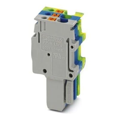 Phoenix Contact PP-H 1,5/S/3 - Push-in Klemme - 3-polig - Grau, Gelb, Blau, Grün Phoenix Contact PP-H 1,5/S/3 - Push-in Klemme - 3-polig - Grau, Gelb, Blau, Grün