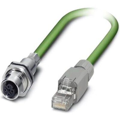Phoenix Contact M12 / RJ45 Netzwerk Kabel - 0,5m Grün Phoenix Contact M12 / RJ45 Netzwerk Kabel - 0,5m Grün