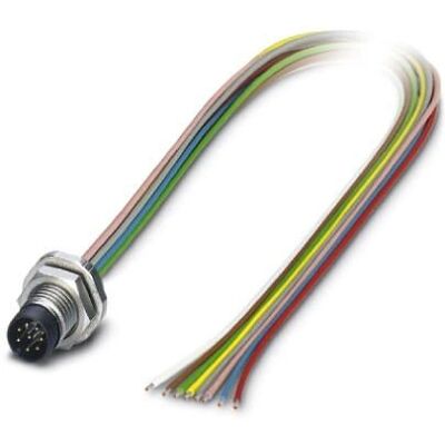 Phoenix Contact M8 Sensorskabel - 8 pinnar, 0,5m kabel - Industriell användning Phoenix Contact M8 Sensorskabel - 8 pinnar, 0,5m kabel - Industriell användning