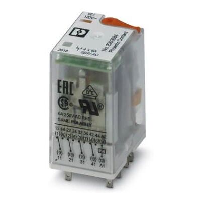 Phoenix RELIR4/L120AC/4X21AU Industrie-Relais - 4 Wechslerkontakte Phoenix RELIR4/L120AC/4X21AU Industrie-Relais - 4 Wechslerkontakte