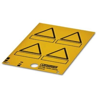 Phoenix Contact 1014132 Selbstklebendes Warnschild - Warnschild, 50mm, Schwarz & Gelb Phoenix Contact 1014132 Selbstklebendes Warnschild - Warnschild, 50mm, Schwarz & Gelb