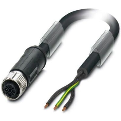 Strömkabel Phoenix Contact 1411646 - 5m, 3-pol, Svart, M12-kontakt Strömkabel Phoenix Contact 1411646 - 5m, 3-pol, Svart, M12-kontakt