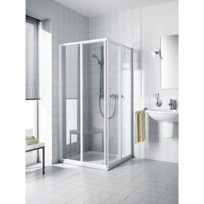 Kermi Ibiza 2000 hoekinstelling met schuifdeur - 80cm douchecabine Kermi Ibiza 2000 hoekinstelling met schuifdeur - 80cm douchecabine