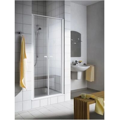 Kermi Ibiza 2000 Douchedeur - Helder glas, Zilverkleurig mat, 100x185cm Kermi Ibiza 2000 Douchedeur - Helder glas, Zilverkleurig mat, 100x185cm