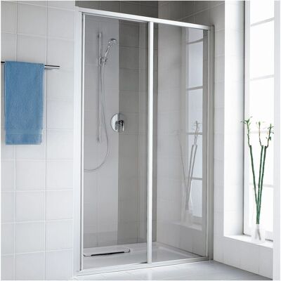 Kermi Ibiza 2000 Gleittür - 2-teilig, 130cm, Silber Mattglanz Kermi Ibiza 2000 Gleittür - 2-teilig, 130cm, Silber Mattglanz