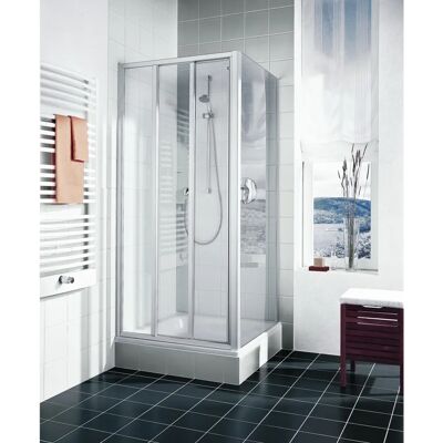 Kermi Ibiza 2000 Gleittür - 3-teilig, Silber Mattglanz, 90cm Kermi Ibiza 2000 Gleittür - 3-teilig, Silber Mattglanz, 90cm