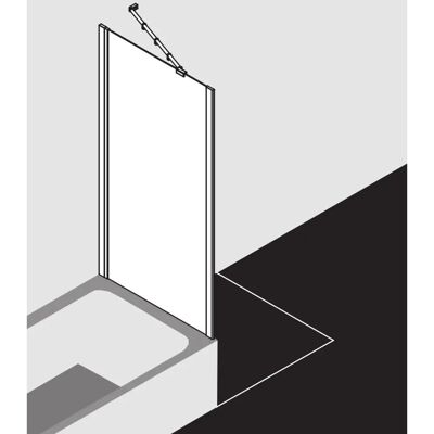 Kermi Kompakt-Duschtür - 80x160 cm - Silber Mattglanz - Duschtür Kermi Kompakt-Duschtür - 80x160 cm - Silber Mattglanz - Duschtür