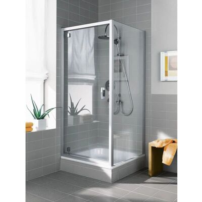 Kermi Ibiza 2000 Zijwand - 90x185cm, zilver/matglans, ESG helder Kermi Ibiza 2000 Zijwand - 90x185cm, zilver/matglans, ESG helder