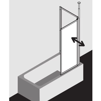 Paroi de Douche Kermi Vario 2000 - Blanc, 70-71.7x140cm, Verre de Sécurité - Publicité Paroi de Douche Kermi Vario 2000 - Blanc, 70-71.7x140cm, Verre de Sécurité - Publicité