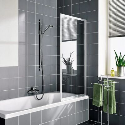 Paroi de Douche Kermi Vario 2000 - Argent Mat Brillant, 75-76,7cm x 140cm, Modèle V2 FW1 - Publicité Paroi de Douche Kermi Vario 2000 - Argent Mat Brillant, 75-76,7cm x 140cm, Modèle V2 FW1 - Publicité