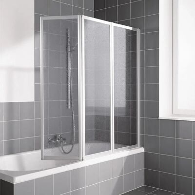 Kermi Vario 2000 Glas-Duschwand - 3-Panel Faltwand für Badewanne Kermi Vario 2000 Glas-Duschwand - 3-Panel Faltwand für Badewanne