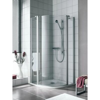 Kermi Ibiza 2000 Viertelkreis-Duschkabine - 90x90cm, Silber Mattglanz, ESG Kermi Ibiza 2000 Viertelkreis-Duschkabine - 90x90cm, Silber Mattglanz, ESG