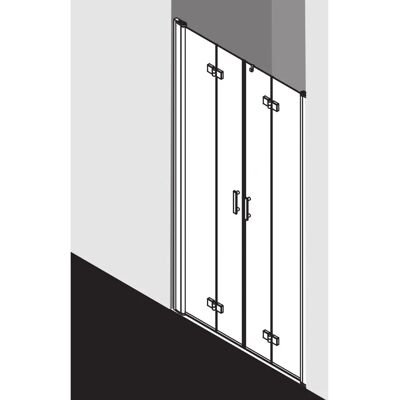 Kermi Diga Pendel-Falttür - Sicherheitsglas, 1200x2000mm, Silber Kermi Diga Pendel-Falttür - Sicherheitsglas, 1200x2000mm, Silber