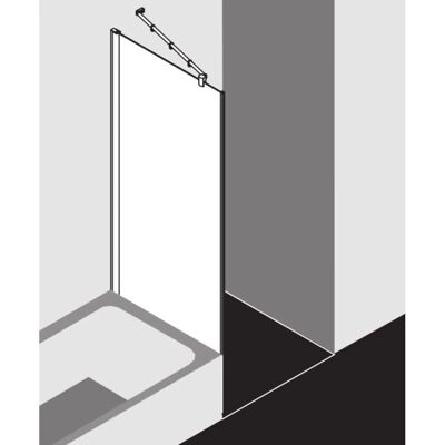 Paroi de Douche Kermi Diga - 80x160cm, Argent Brillant, Verre Clair - Publicité Paroi de Douche Kermi Diga - 80x160cm, Argent Brillant, Verre Clair - Publicité