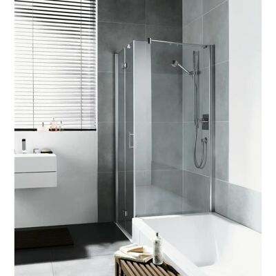 Paroi de douche Kermi Diga - Argent brillant - Verre de sécurité 6 mm - Publicité Paroi de douche Kermi Diga - Argent brillant - Verre de sécurité 6 mm - Publicité