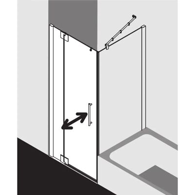 Porte Pivotante Kermi Pasa XP - Verre de Sécurité 8mm - Garantie 20 Ans - Porte de Douche - Publicité Porte Pivotante Kermi Pasa XP - Verre de Sécurité 8mm - Garantie 20 Ans - Porte de Douche - Publicité